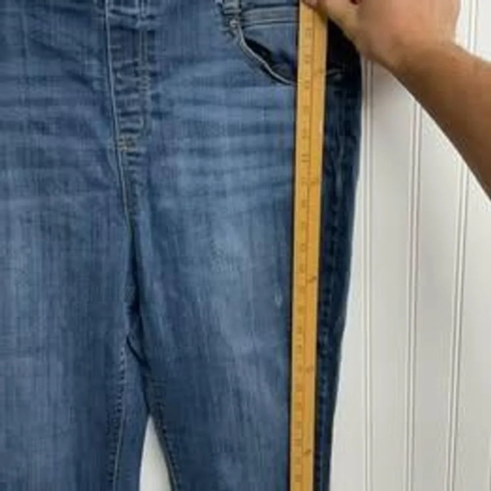 Terra & Sky Womens 1X 16W-18W Medium Wash Pull On Denim Jeggings Slim Fit